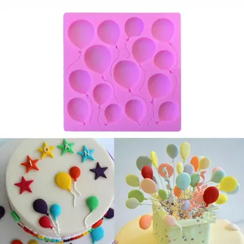 1 бр., кухненски прибори, фигури, силиконова форма с 3D модел на балон, декорация за торта, форма за шоколад, професионални уреди за печене