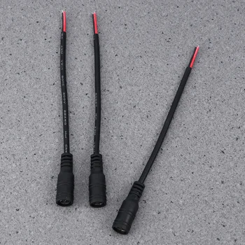 10 бр Cable конектори 55x21 мм, захранващият кабел, конектор кабел, адаптер за камери за видеонаблюдение (черен)