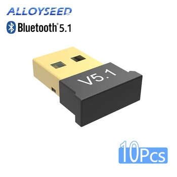 10 бр. USB адаптер Bluetooth Dongle Adaptador Bluetooth 5.1 за преносим КОМПЮТЪР, безжичен високоговорител, аудиоприемник, USB предавател