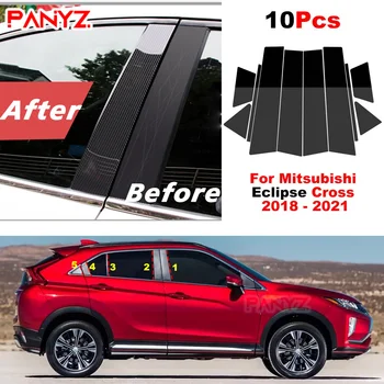 10 бр., полиран калъф за автомобилни прозорци врати за Mitsubishi Eclipse Cross 2018 - 2021, подплата в горната накладку, етикет на колона BC