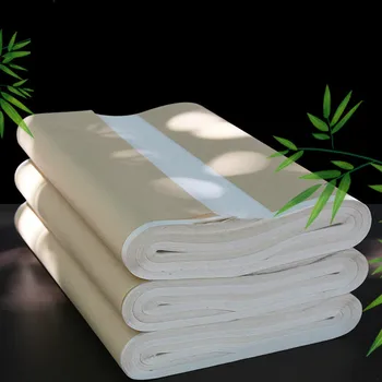 100 листа/лот от Оризова хартия с растителни фибри, рисуване върху хартия за начинаещи, калиграфия, хартия Xuan, китайска необработанная хартия Xuan