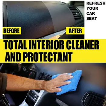 100 МЛ средства за почистване на тъкани интериора на колата, многофункционално почистващо средство, спрей, не съдържа вода, препарат за почистване на арматурното табло на автомобила
