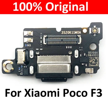 100% Оригинална новост за Xiaomi Poco F3 PocoF3, докинг станция за зарядно устройство USB порт за зареждане, гъвкав кабел за микрофон, резервни части