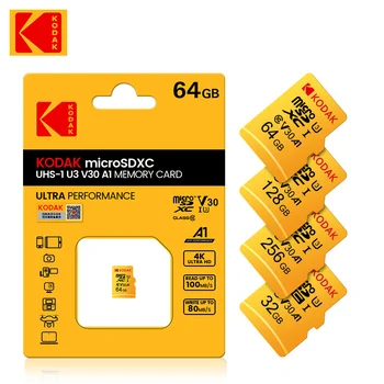 10шт Kodak U3 Micro SD TF карта 64 GB флаш памет с клас 10 Microsd карта 64 GB адаптер смартфон