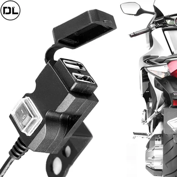 12 В 24 В двойна USB порт Водоустойчив мотор зарядно устройство за управление на мотоциклет адаптер за захранване конектор аксесоари за мотоциклети