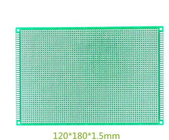 120*180*1.5 мм Зелен HASL Еднопосочна Епоксидни Дъска От Фибростъкло 12*18 cm Peg Board Експериментална Печатна Плака такса Универсална Дъска