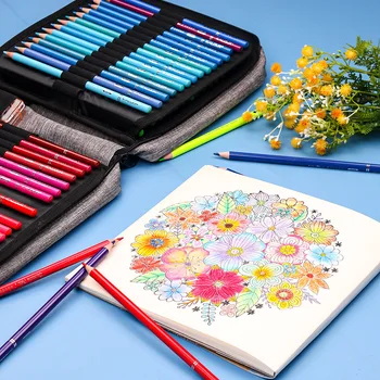 132 цвят, професионални дървени цветни моливи, комплект за рисуване с маслени бои HB, ученически пособия за рисуване
