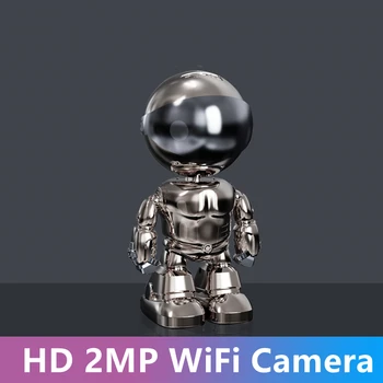 2-Мегапикселова IP камера 1080P WiFi домашна роботизирана камера на двустранния аудио наблюдение безжична камера за нощно виждане за ВИДЕОНАБЛЮДЕНИЕ следи бебето