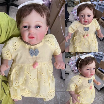 20-инчов кукла Мери Ан Реборн, реалистична кукла за новородено, меки на допир, приятни на допир, ръчна изработка, с боя Genesis, се виждат множество виена