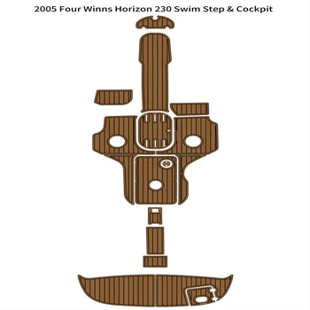 2005 Four Winns Horizon 230, платформа за плуване, кокпит, лодка, EVA-порест каучук, тиковая подплата, лепило за секс, SeaDek Gatorstep, стил пол