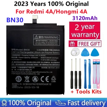 2023 Година 100% Оригинална Батерия на Телефона BN30 За Xiaomi Redmi 4A Mi4A M4A Високо Качество 3120 ма Подмяна на Телефон + Комплекти Инструменти