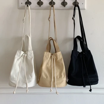 2023 Нова холщовая чанта жените в съвсем малък, малки чанти-кофи, дамски японската младежка чанта през рамо, разпродажба