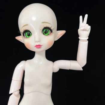 30 см кукла-фея 1/6 Bjd, глава на кукла за грим или на цяла кукла с миглите, играчката 