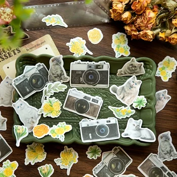 40 листа ретро-етикети на тема камера за scrapbooking, занаяти, материали за създаване на колажи, списания