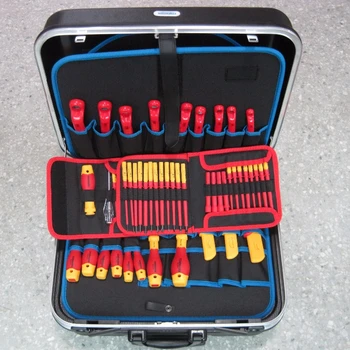 99LB106 Ръчна количка Finework Professional VDE 116 бр., изолирана кутия за инструменти, определени
