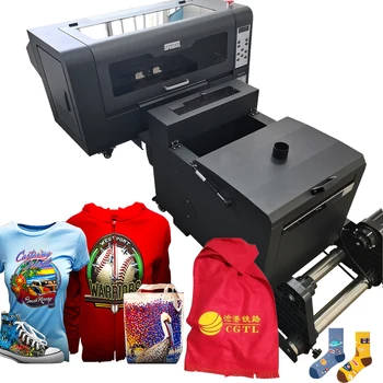A3 Pet Фолио Dtf Принтер 30 см Взривяване на Печатна Машина За Тениски С Двойна Печатащата Глава Xp600 Dtf Принтер С Прахово Шейкером