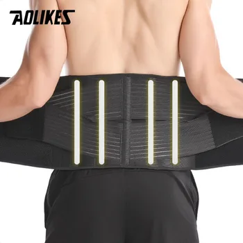 AOLIKES Подкрепа на гърба, тренажор за талия, корсет, превръзка за пот, ортопедични колани, машинка за подстригване, ортопедична подкрепа на гръбначния стълб, превръзка за облекчаване на болката