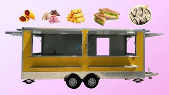 CE, DOT Food Truck поддържа кастомизацию количка за закуски, хот-дог от неръждаема стомана, градинска мобилни колички за сладолед
