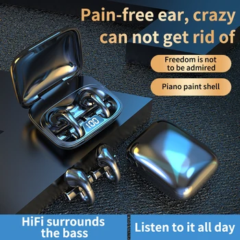 EARDECO Bluetooth слушалки Hi-Fi Бас Стерео музика безжични слушалки HD, микрофон, led дисплей спортни слушалки Bluetooth 5.3