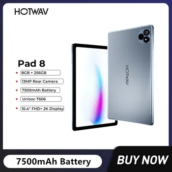 Hotwav Pad 8 най-Новите Таблети 10,4-Инчов FHD 2K Дисплей 8 GB + 256 GB на 13-Мегапикселова Камера Android 13 Телефони Pad Unisoc T606 7500 ма Tablet PC