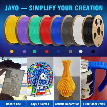 JAYO PLA/PLA Meta/PETG/КОПРИНА/ PLA +/Дърво/Дъга/Конци за 3D-принтер 1,75 мм 5 кг Материал за 3D печат на 3D-принтер и 3D-химикалки