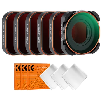 K & F Concept Филтри за GOPOR HERO9 /10/11 6 бр./компл. CPL/ND8/ND16/ND32/ND64/ND1000 Аксесоари за екшън-камера HD Филтър Зелена Филм
