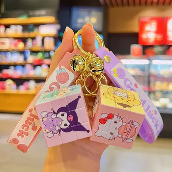 Kawaii Sanrio Kurmo 3x3 Магически Куб Пъзел Hello Kitty Играчки За облекчаване на стреса Логически Игри За Пътуване Играчки-Неспокойни Подаръци От Аутизъм
