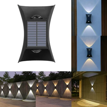Led слънчев, с монтиран на стената лампа с една литиева батерия от 3.7 На 500 мА IP65, водоустойчив, за улицата, за декорация, за градината, за ограда, с 3-годишна гаранция