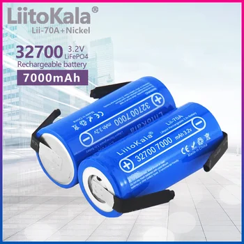 LiitoKala 3.2 В 32700 7000 ма 6500 ма LiFePO4 Батерии 35A Продължителен разряд Максимална 55A Батерия с висока мощност + никел листове