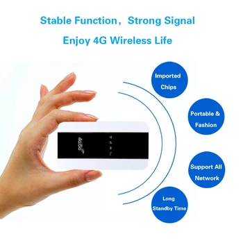 M10 4G мобилен Wi-Fi 150 Mbps мини-рутер 3000 mah LCD екран с led индикатор на 10 потребители със слот за карти за пътуване на открито