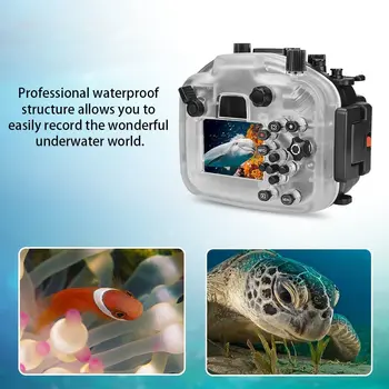 Mcoplus WP-M5 130 фута/40 м Водоустойчив Подводен Корпус За Фотоапарат Калъф за Гмуркане за фотоапарат Canon EOS M5 с обектив 18-55 mm 22 mm