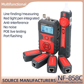 NF-858C мрежов кабел тестер проследяването на линия Локатор POE BNC Finder Порт Мига Тестов измерител на дължина тракер