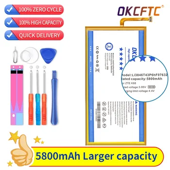 OKCFTC 100% чисто Нов Оригинален Висококачествен 3,8 На 5800 ма Li3846T43P6hF07632 За AT & T Трек 2 HD За ZTE K88 Акумулаторни Батерии