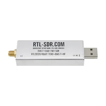 RTL-SDR Blog V3 R820T2 RTL2832U 1PPM TCXO SMA Комплект програмно дефинирани радио с антена