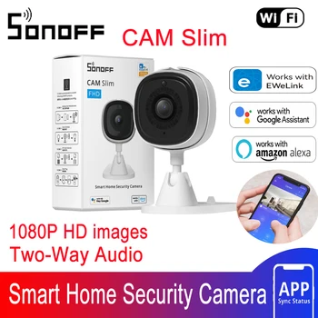 SONOFF CAM Slim 1080P HD Motion Alarm WiFi Интелигентна Камера за Сигурност с двустранен Аудиосвязью с устройства Sonoff чрез приложение eWeLink