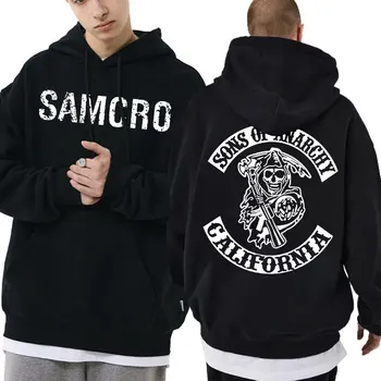 Sons of Anarchy SAMCRO, hoody с качулка с двустранно принтом, мъжки дамски модни марка дизайнерски hoody, мъжки флисовые памучни блузи