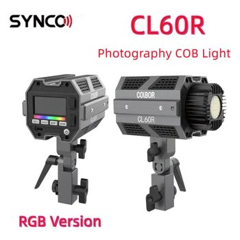 SYNCO COLBOR CL60R CL60 CL 60 RGB Видео Пълноцветен 2700K-6500 К а приложение за Управление на Bowens Mount Photography COB Light за стрелба