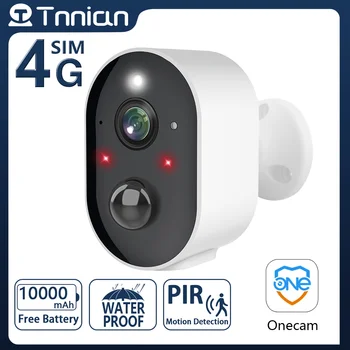 Tnnian 5MP 4G Камера Вградената Батерия е 10 000 mah 130 ° Широкоъгълен PIR Откриване на движение Сигурност ВИДЕОНАБЛЮДЕНИЕ IP Камера за видеонаблюдение