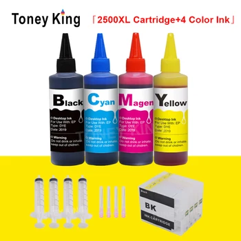 Toney King Заправляемый Мастило касета за Canon PGI-2500 XL + 400 мл Бутилка с Мастило за принтер PGI 2500 MAXIFY MB5050 MB5150 MB5350 MB5450