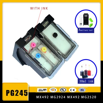 Vilaxh Възстановени касети с Мастило 245 и 246 Заменя за PG-245XL CL-246XL за MX492 MX490 MG2920 MG2922 MG2420 IP2820