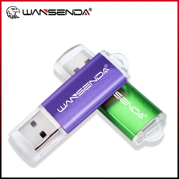 WANSENDA Метален USB Флаш памет 32 GB Флаш памет 16 GB 64 GB 128 GB, 256 GB Истинският Капацитет на Устройството Преносим USB-диск
