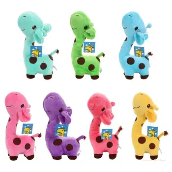 Y4UD Мека мультяшная плюшен играчка, окачване, плюшен играчка във формата на жираф, хубава играчка за деца