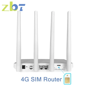 ZBT 4G WiFi Рутер, WI Fi СИМ-карта EC200AEUHA Модем 2,4 Ghz И 5 Ghz двойна лента WiFi 300 Mbit/1200 Мб/с 2 LAN WAN LTE Roteador за Дома