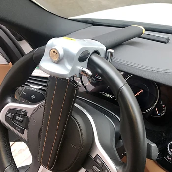 Авто сгъваем заключване волан с 3 клавишите за Автоматично заключване на кормилното управление Защита от кражба на Т-образни ключалки на колата за Сигурност на Заключване при пътуване