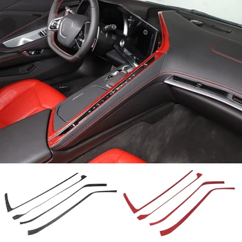 Автомобилна Централна Конзола Ключ Климатик Страничният Панел Декоративна Стикер за Chevrolet Corvette C8 2020-2023 От Мека Въглеродни Влакна