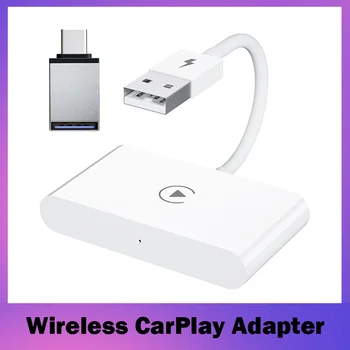 Безжичен Адаптер CarPlay за lPhone Wireless Auto Автомобилен Адаптер Apple Wireless Carplay Dongle Plug и Play 5 Ghz WiFi Онлайн Ъпгрейд