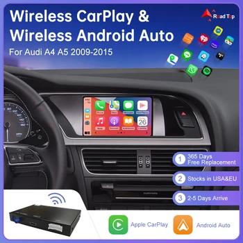 Безжична Carplay за Audi A4 B8 S4 A5 Q5 2009-2015, Поддръжка на Apple Car Play Android Auto AirPlay с огледален дисплей на камера за задно виждане USB плейър