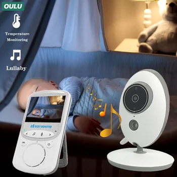 Безжична видеоняня с диагонал 2,4 инча, цветна камера, домофон, нощно виждане, мониторинг на температурата, детска бавачка, безплатно мрежа