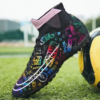 Висок клас футболни обувки Messi, устойчива на плъзгане, на едро, здрави футболни обувки, маратонки унисекс за тренировки по футзалу на открито