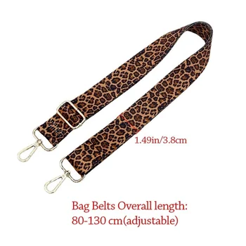 Висококачествен взаимозаменяеми каишка за чанти с леопардовым принтом, Регулируема презрамка за чанти, широка каишка за чанта през рамо, аксесоари за чанти